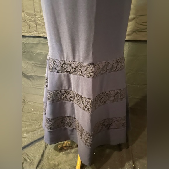 Ralph Lauren 10 Claudinah Navy Blue Lace Off Shoulder Mermaid Evening Dress Gown - Picture 4 of 11